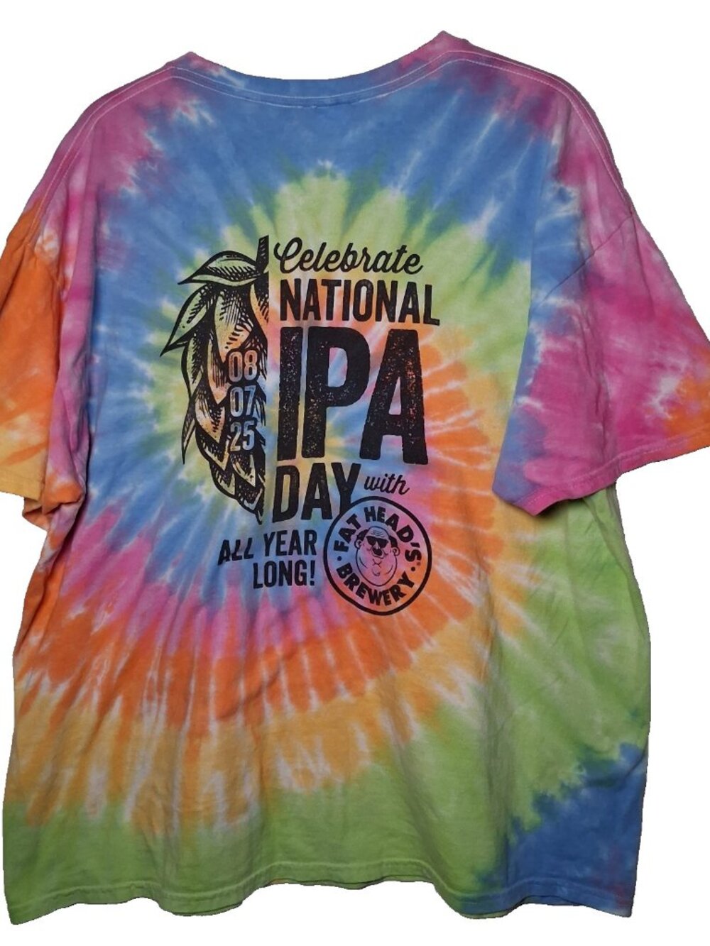 Winking Lizard Tavern IPA Day Shirt 2XL Fat Heads Brewery Tie Dye Craft Beer